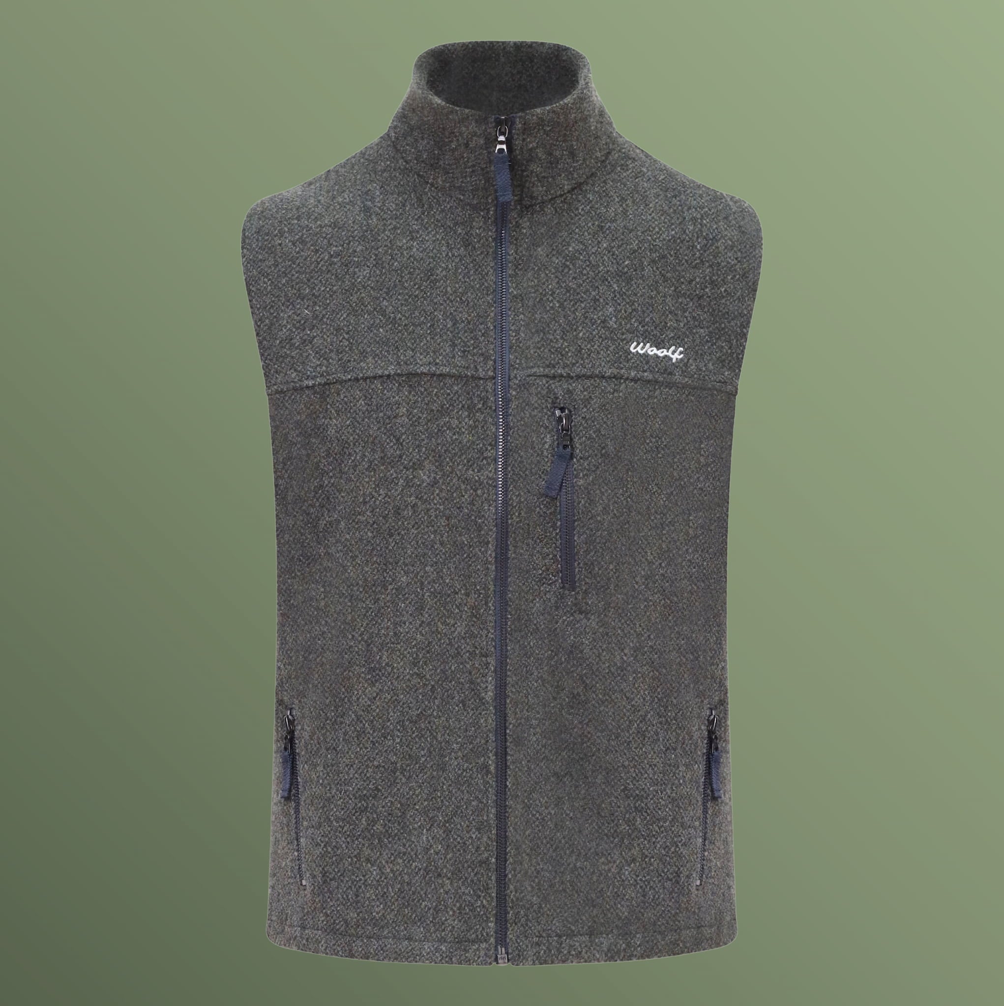 Men's PureFleece 100% Merino Wool mid layer Gilet. Created with our unique weave for superior performance over knitted merino fleece tops.