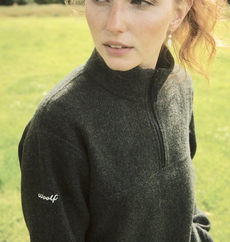 Women's 100% Merino fleece mid layer. Created with new PureFleece®, our unique precision weave in 100% Merino Lambswool, for superior performance over typical knitted merino fleece. Made purely in the British Isles with zero polyester or plastics.