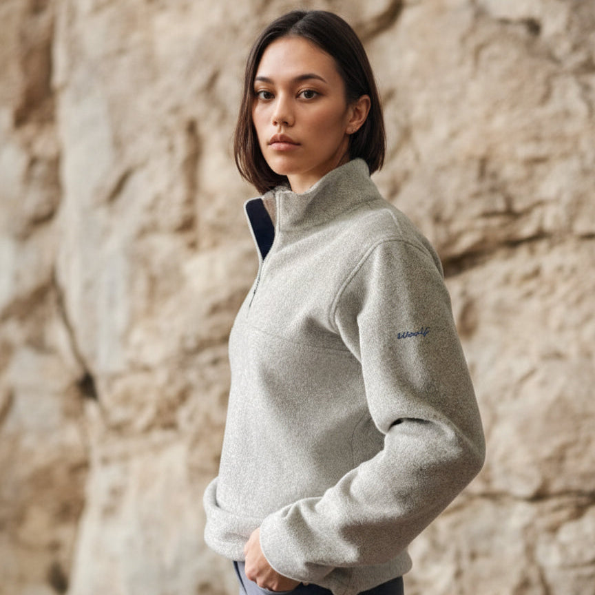 Merino Wool Quarter Zip - Women's