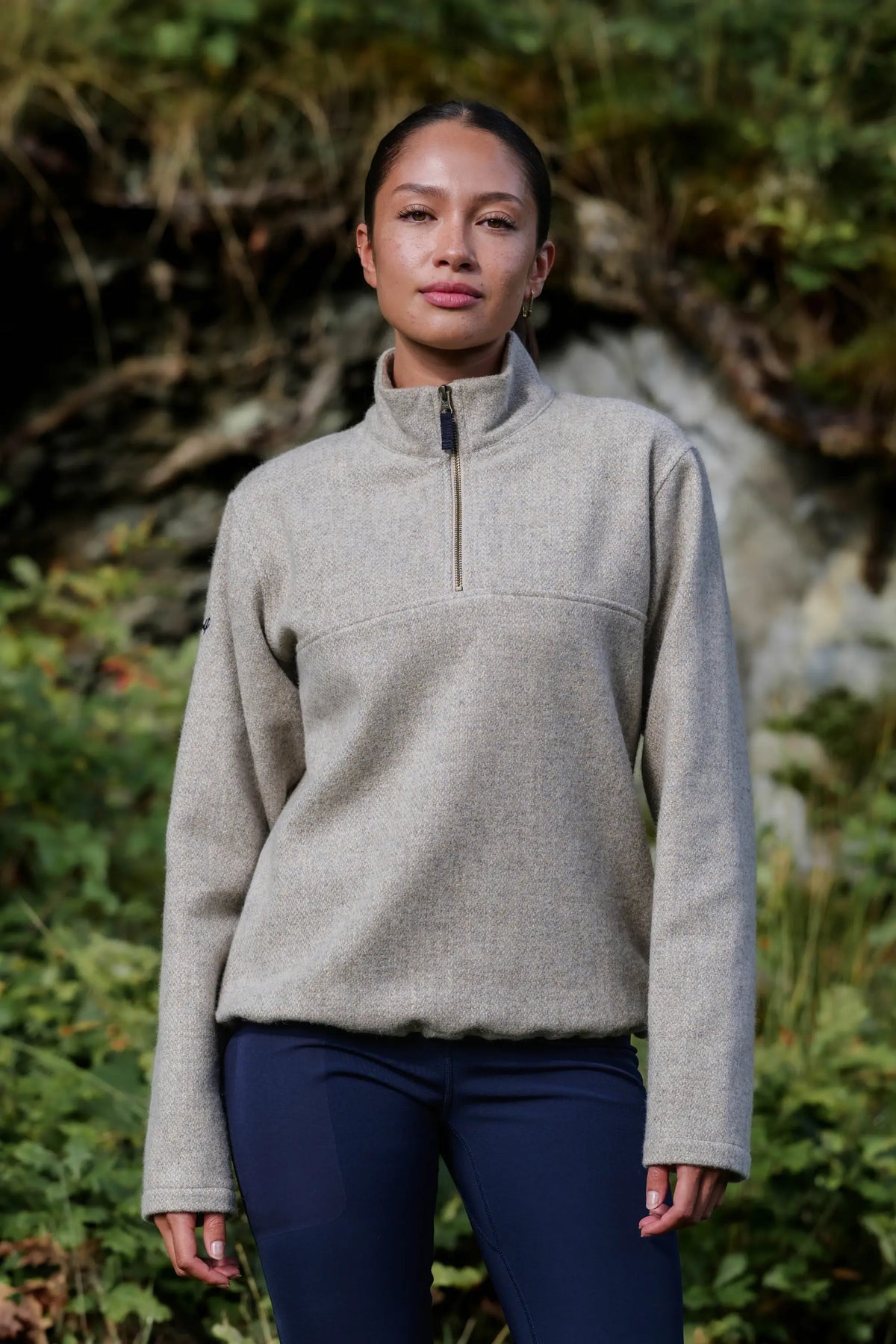 Merino Wool Quarter Zip Fleece - Women's